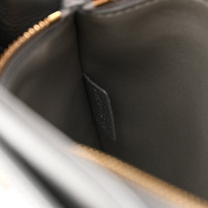 Celine Laminated Grained Calfskin Small 16 Top Handle Bag Silver 10 of 17