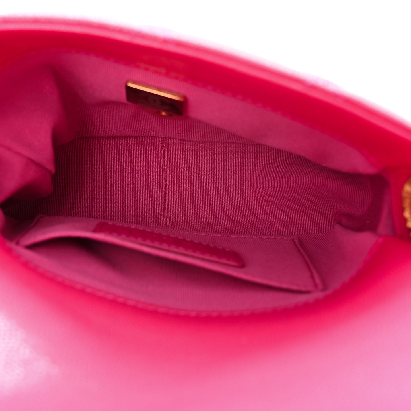 Caviar Quilted Mini Twist Your Buttons Flap Fuchsia