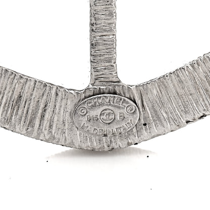 Chanel Swarovski Baguette Crystal CC Shield Brooch 3 of 4