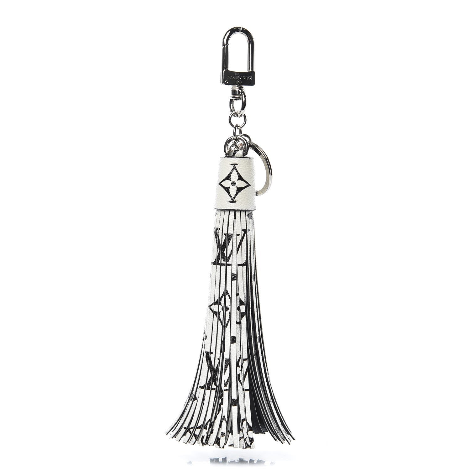 Louis Vuitton Monogram Tassel Bag Charm White 1 of 5