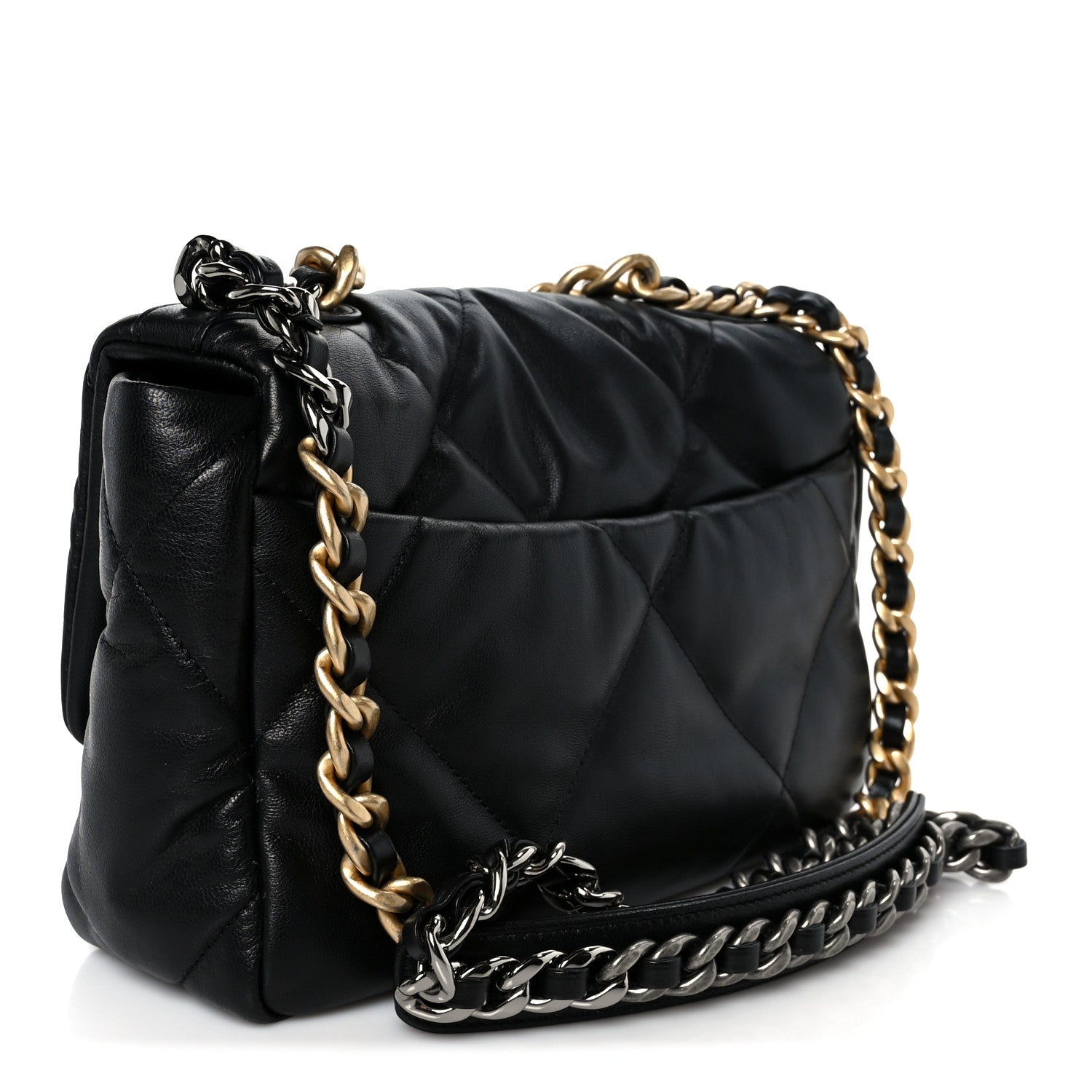 Chanel Lambskin Quilted Medium Chanel 19 Flap Black 3 of 11