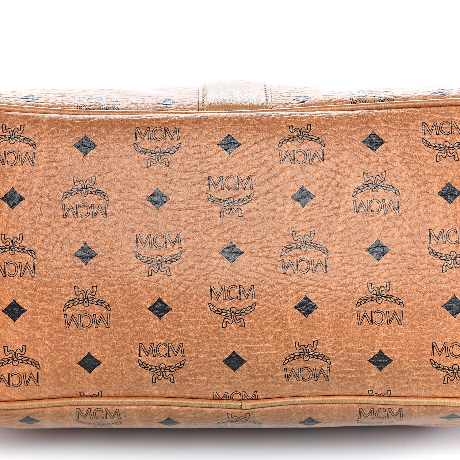 MCM Visetos Medium Liz Reversible Shopper Tote Cognac 13 of 29