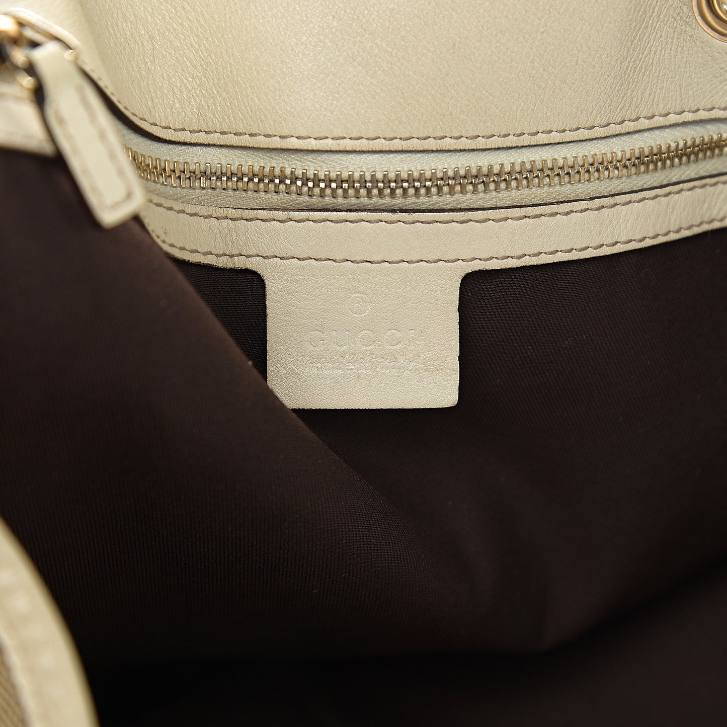 Monogram Peggy Braided Tote Off White
