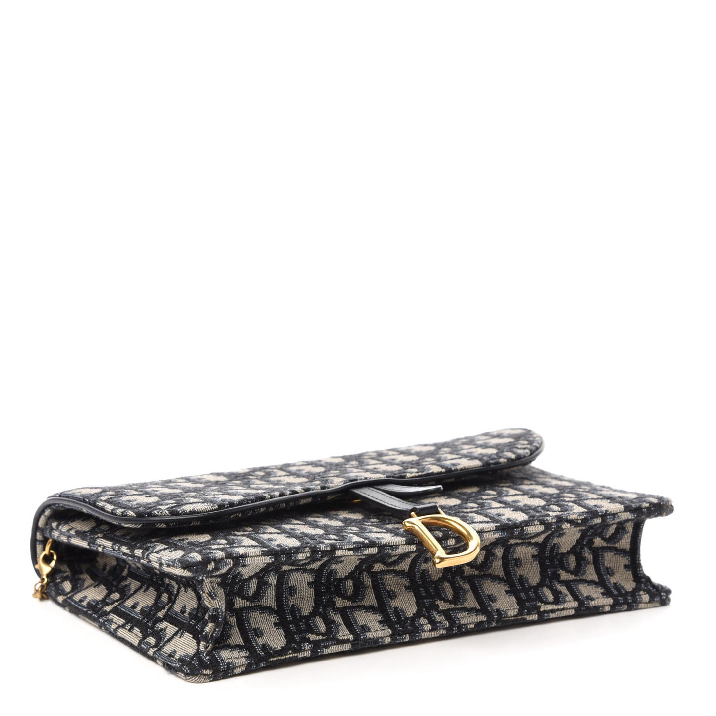 Oblique Saddle Chain Pouch Blue