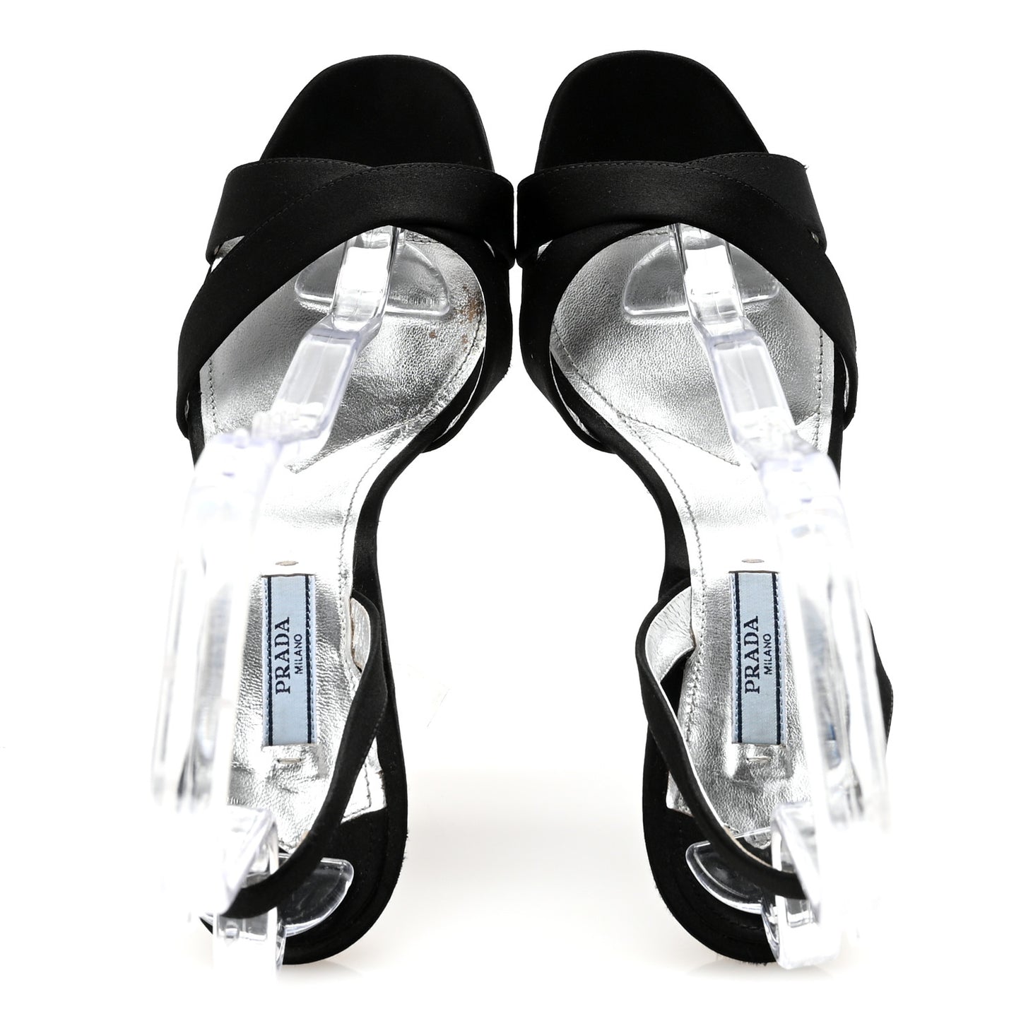 Satin Crystal Pumps 38 Black