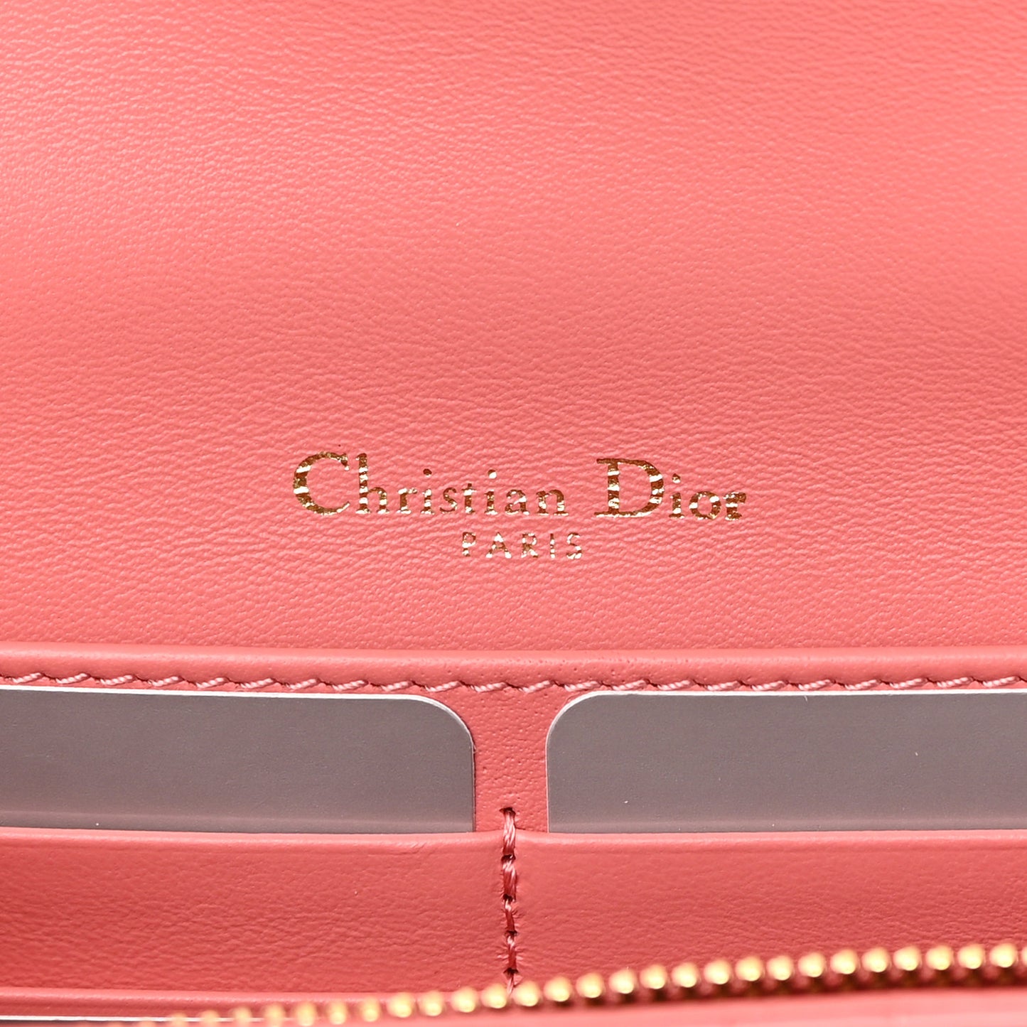 Patent Cannage Lady Dior Chain Pouch Pink