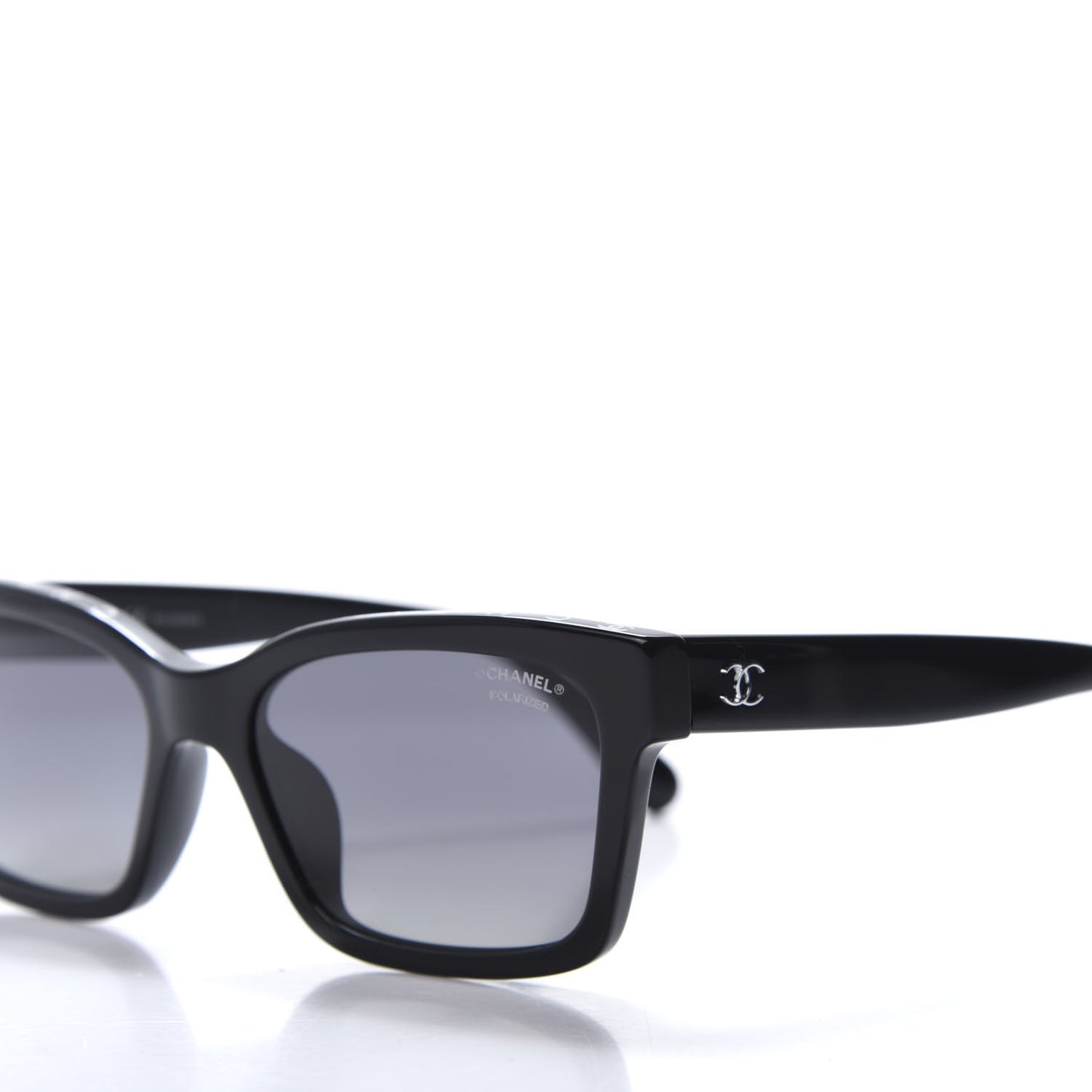 Acetate Polarized Square Sunglasses 5417-A Black