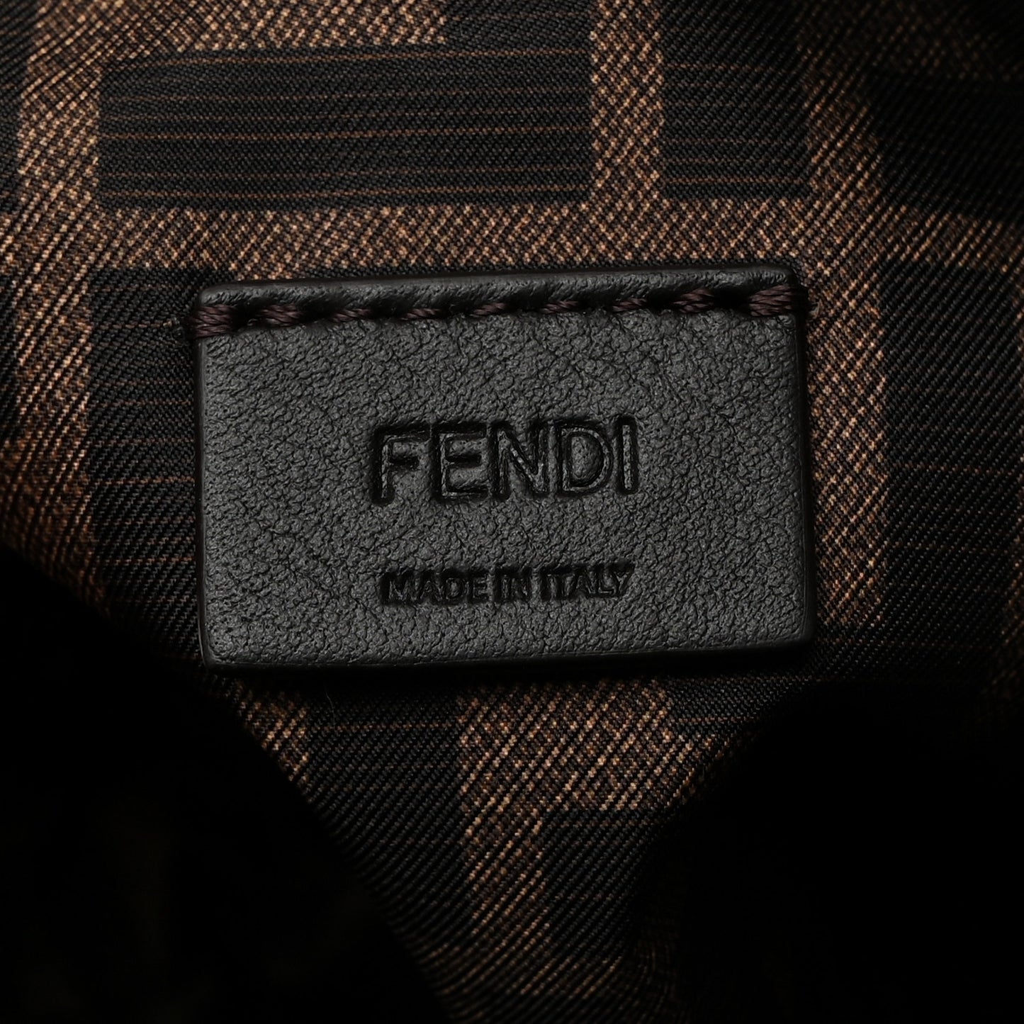 Fabric Jacquard FF 1974 Small Trapezoid Beauty Pouch Tobacco Moro Black