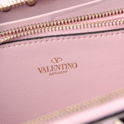 Valentino Garavani Calfskin Rockstud Zip Around Wallet Water Rose 6 of 9