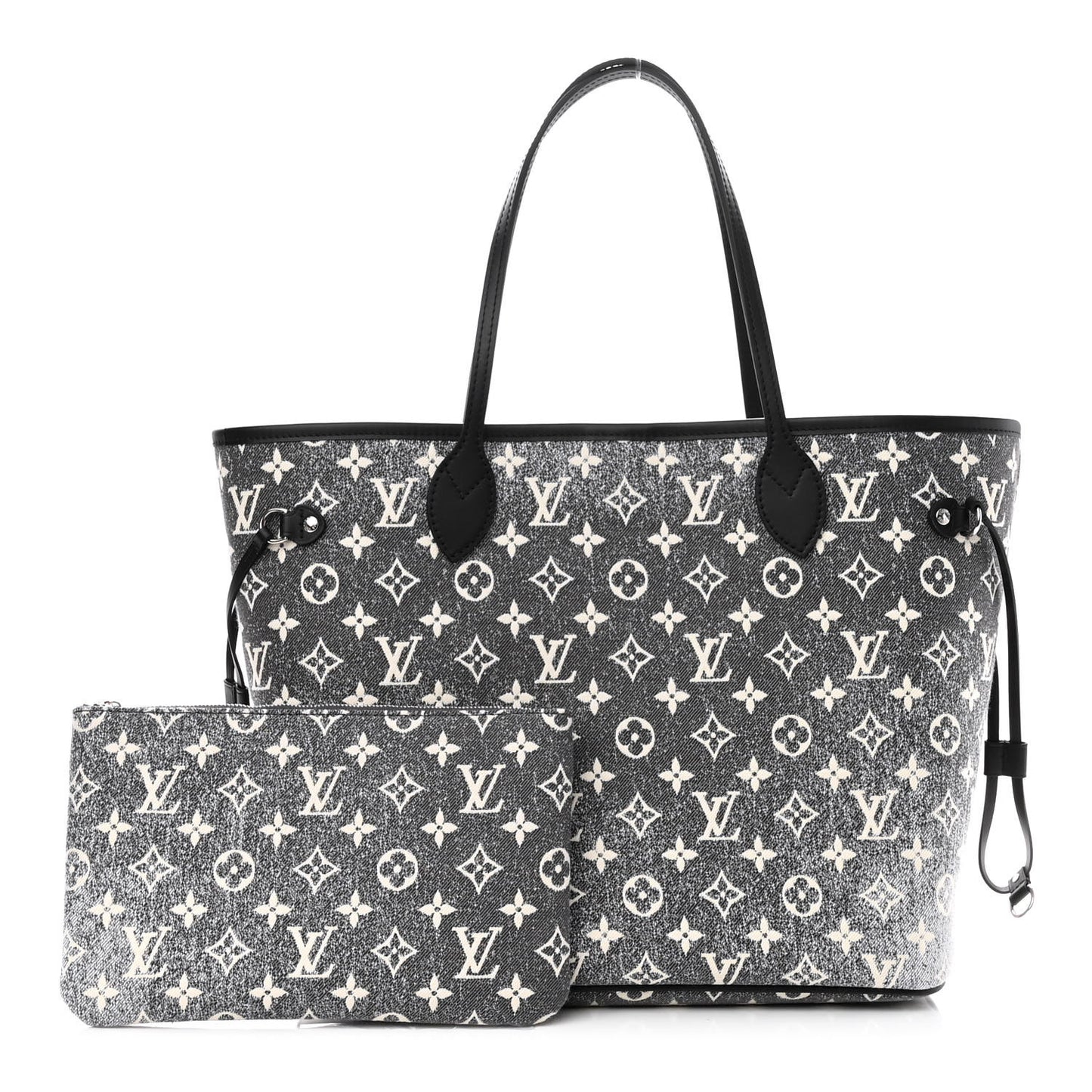 Denim Monogram Jacquard Neverfull MM Grey