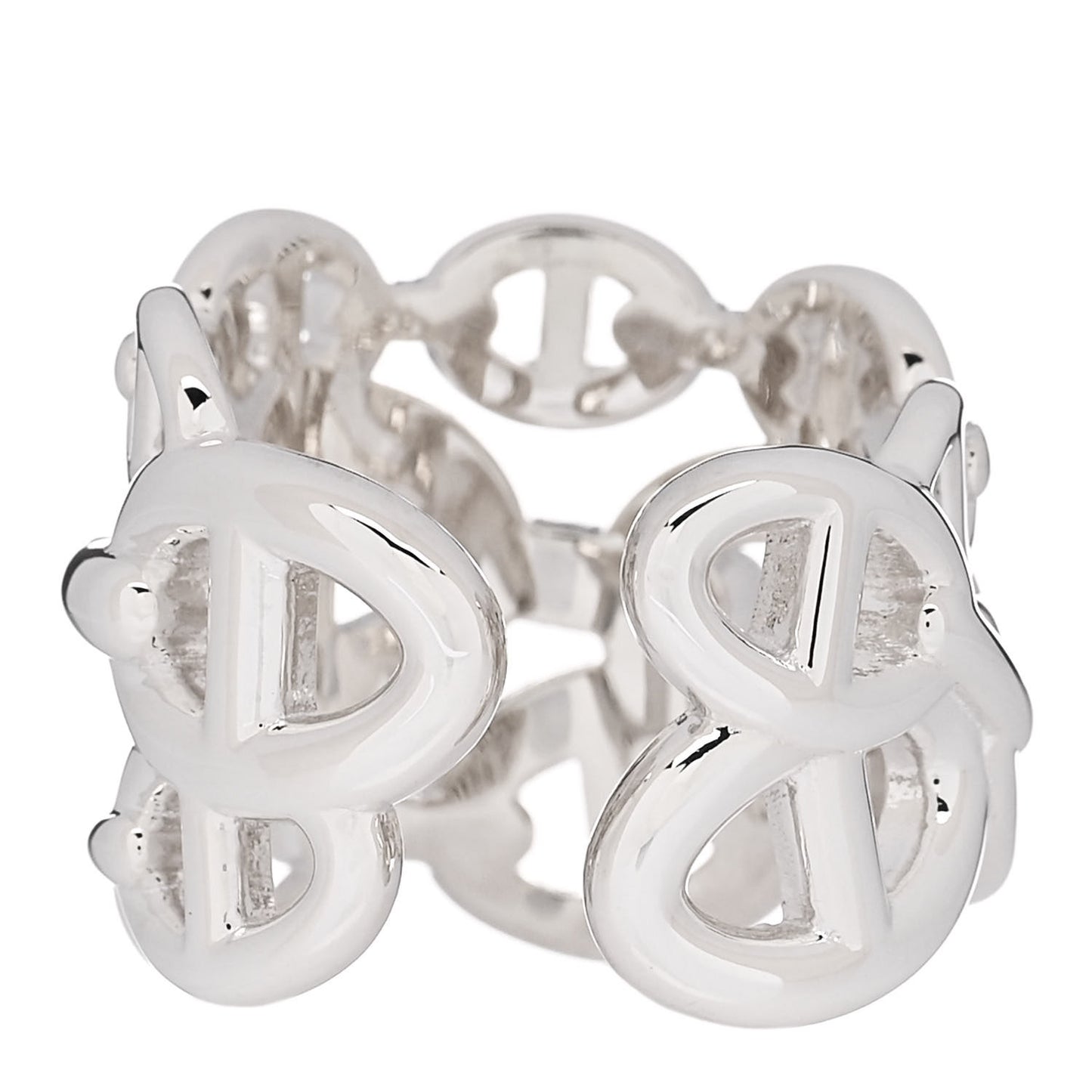 Sterling Silver GM Chaine d'Ancre Enchainee Band Ring 53 6.25