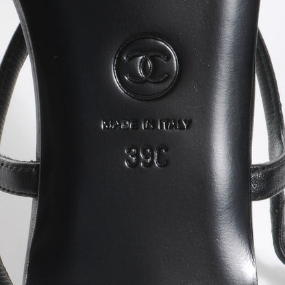 Chanel Lambskin Camellia Thong Sandals 39 5 of 7