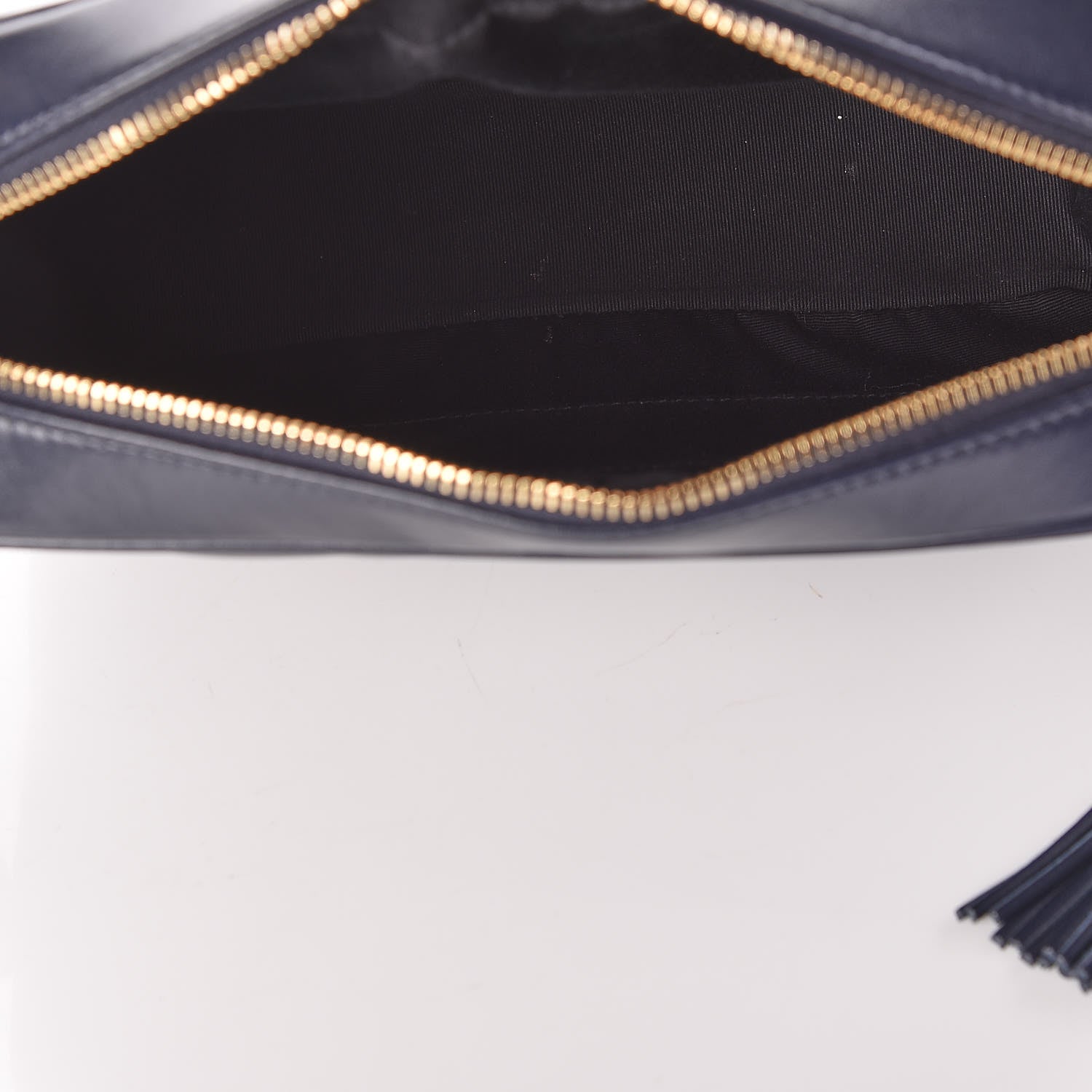 Saint Laurent Calfskin Matelasse Monogram Lou Camera Bag Navy 7 of 9