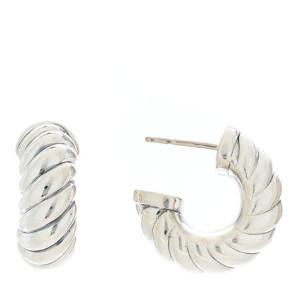 David Yurman Sterling Silver Sculpted Cable Shrimp Earrings 1 of 4