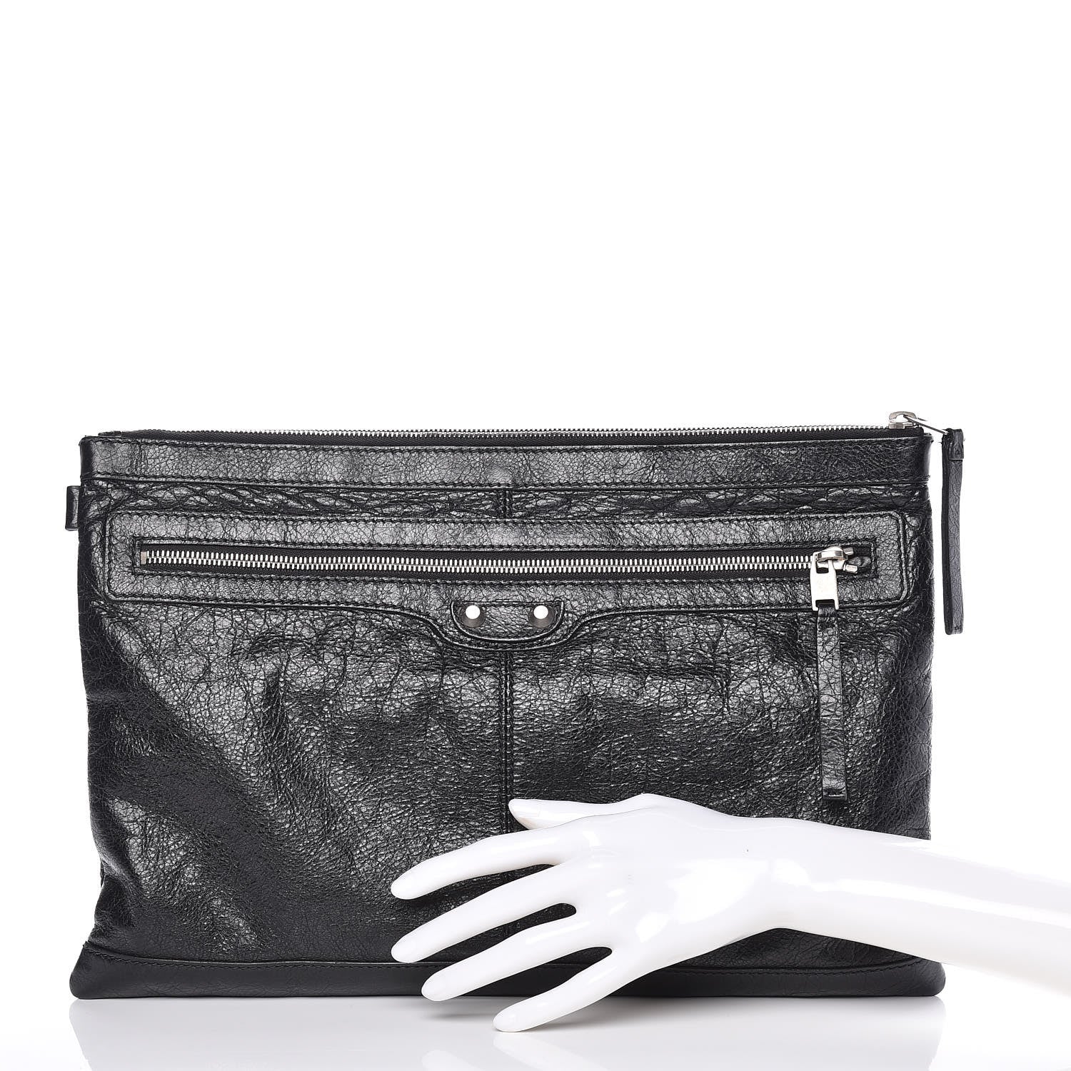 Balenciaga Agneau Arena Classic Hardware Large Clip Black 2 of 11