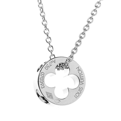 Louis Vuitton 18K White Gold Empreinte Pendant Necklace 4 of 5