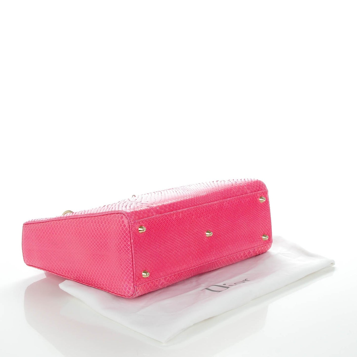 Python Large Lady Dior Fuchsia