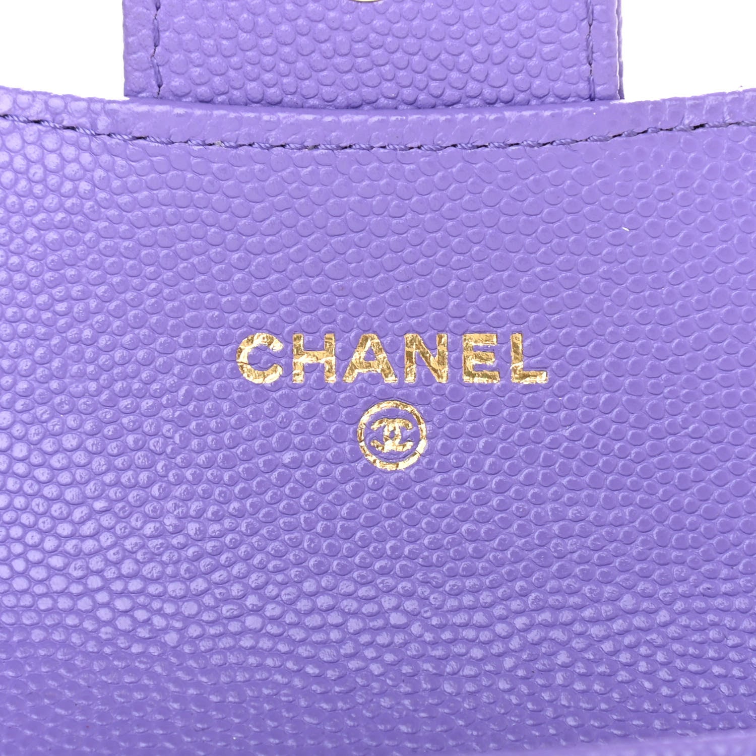 Chanel Caviar Quilted Flap Card Holder Wallet Purple 6 of 8