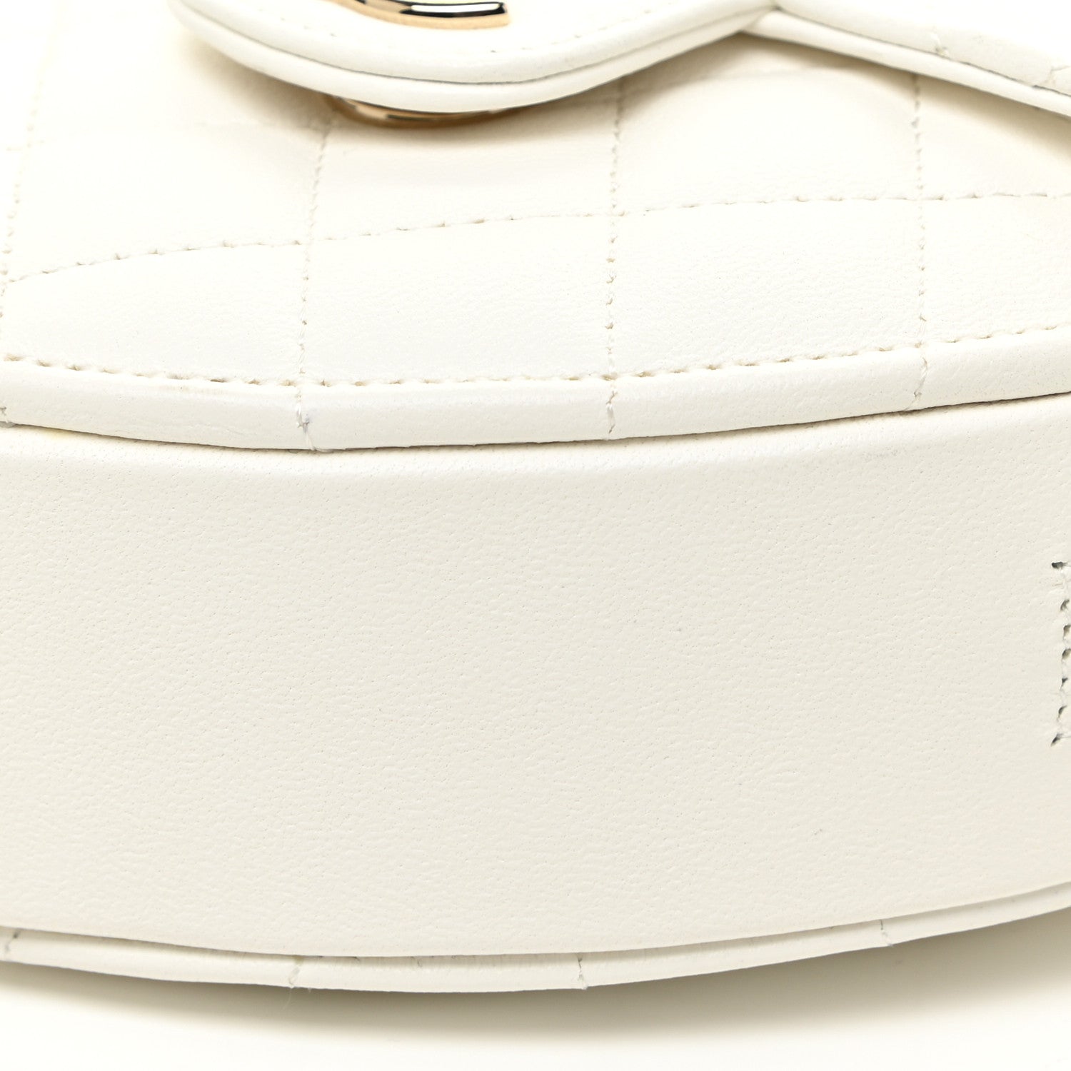 Chanel Lambskin Quilted CC In Love Heart Clutch With Chain White 9 of 12