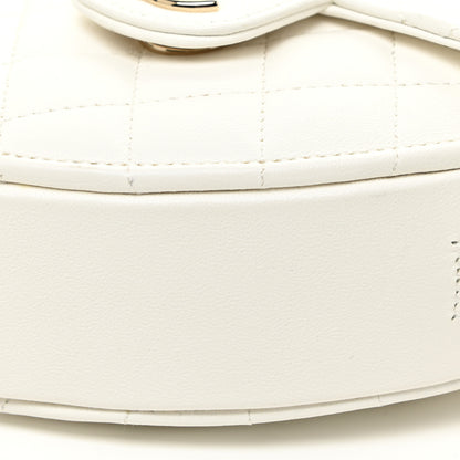 Chanel Lambskin Quilted CC In Love Heart Clutch With Chain White 9 of 12
