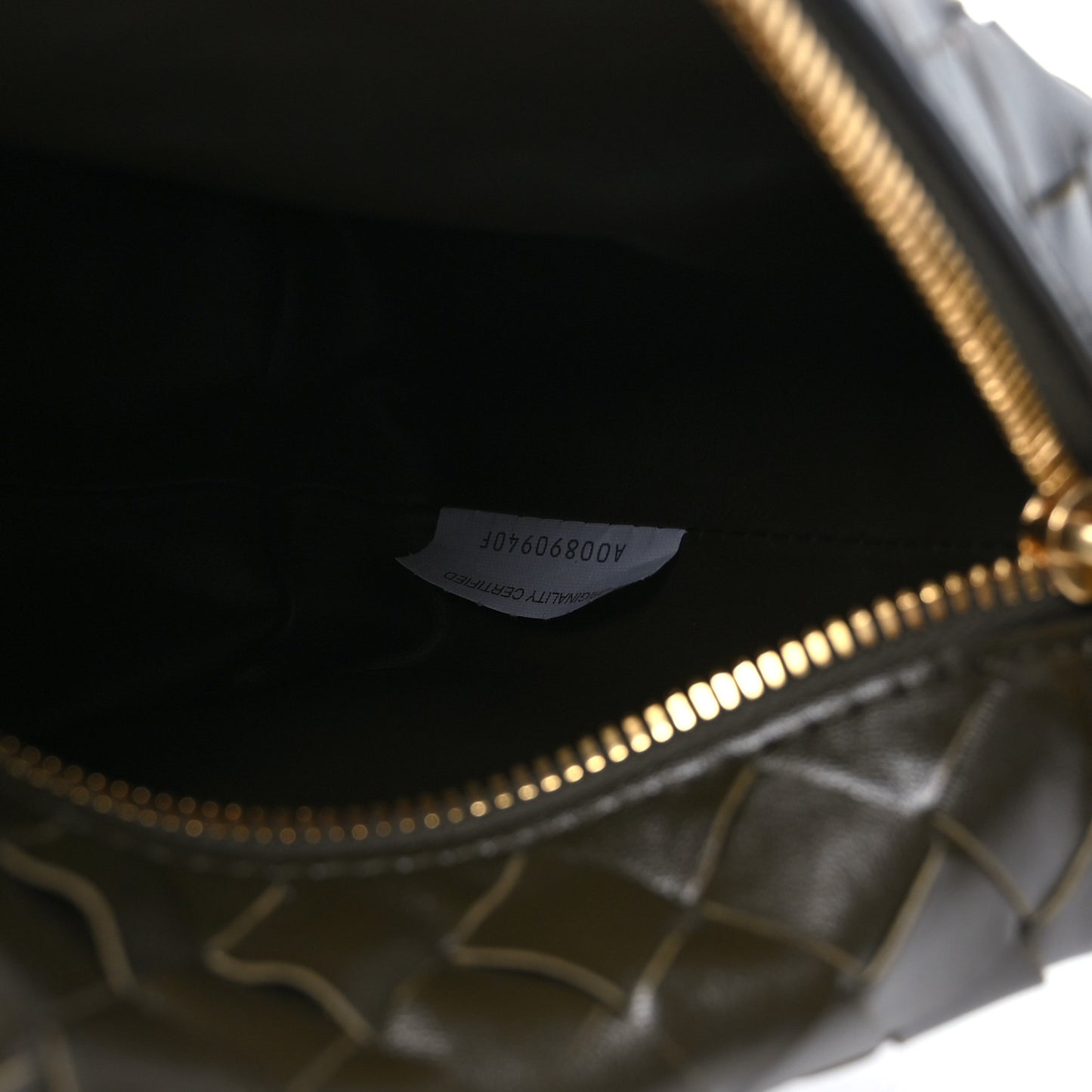 Calfskin Nappa Intrecciato Mini Wallace Kaki