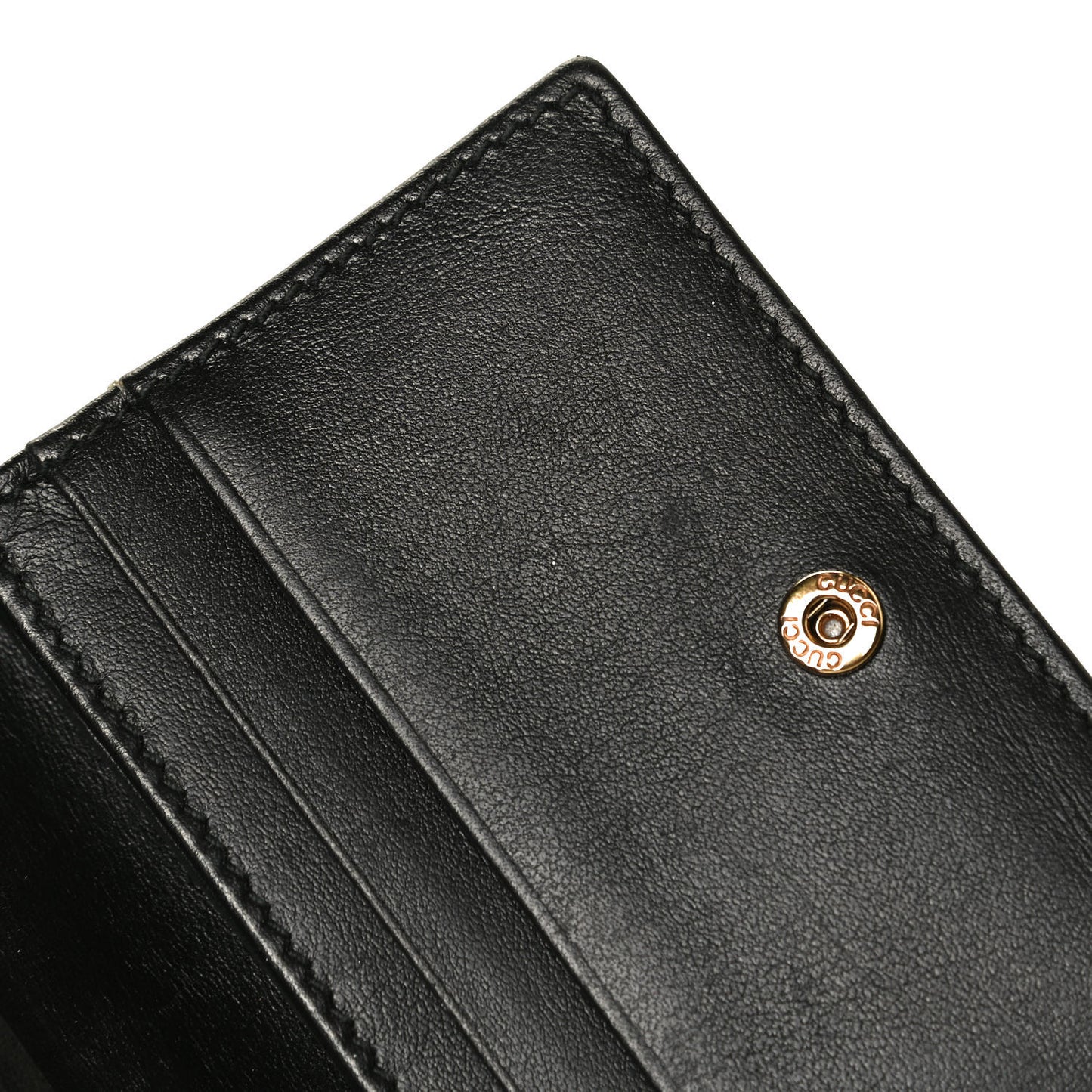 Calfskin Matelasse GG Marmont Card Case Wallet Black