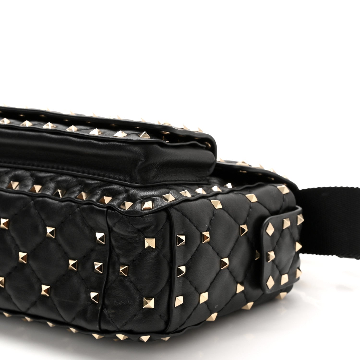 Valentino Garavani Lambskin Medium Rockstud Spike Shoulder Bag Black 8 of 8