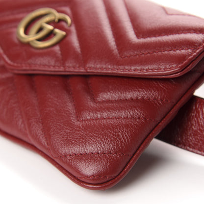 Gucci Azalea Calfskin Matelasse GG Marmont Multi Belt Bag 85 34 Romantic Cerise 8 of 19