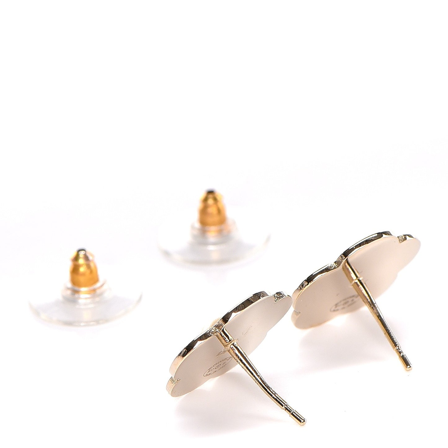 Pearl CC Camellia Earrings Gold