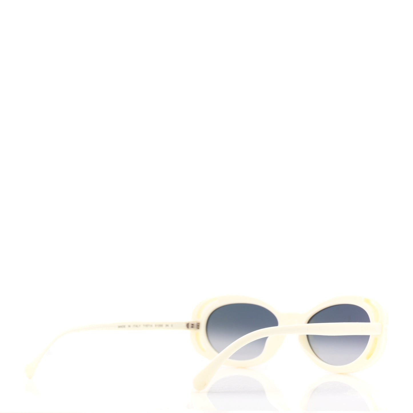 Acetate Oval Sunglasses 71571A White