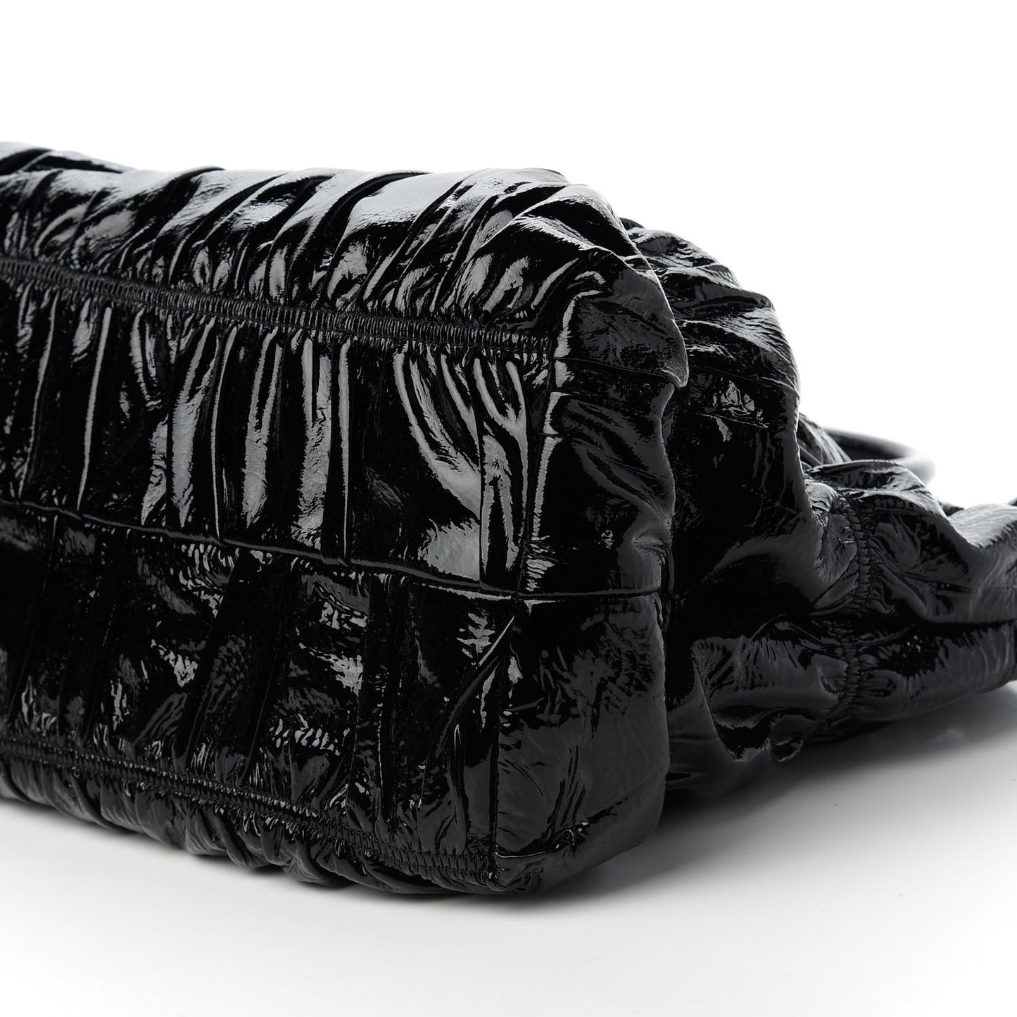 Vernice Gaufre Tote Black