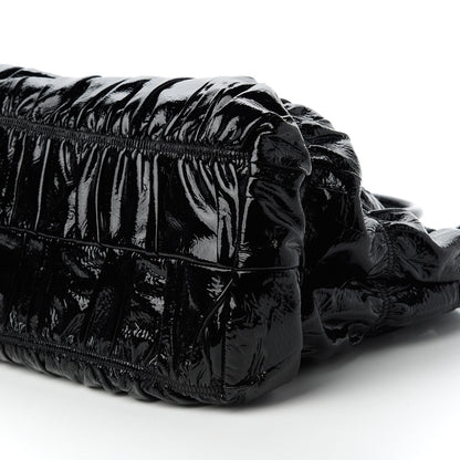 Prada Vernice Gaufre Tote Black 7 of 10