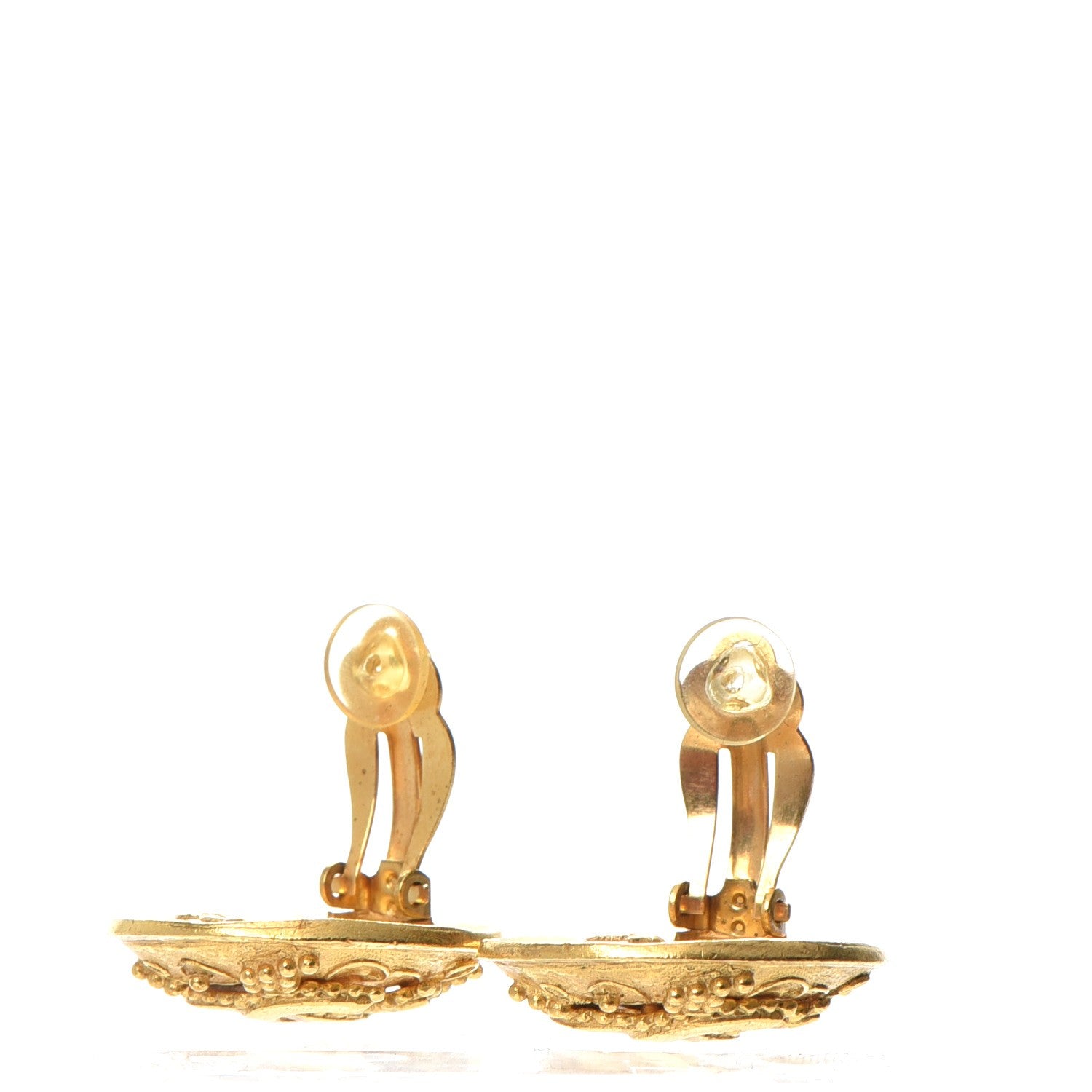 Chanel CC Clip On Earrings Gold 3 of 5