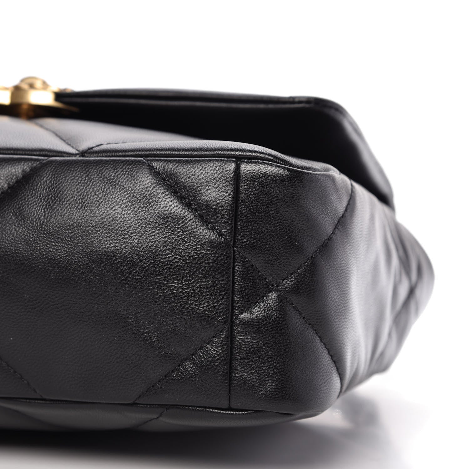 Chanel Shiny Goatskin Quilted Medium Chanel 19 Flap Black 7 of 11