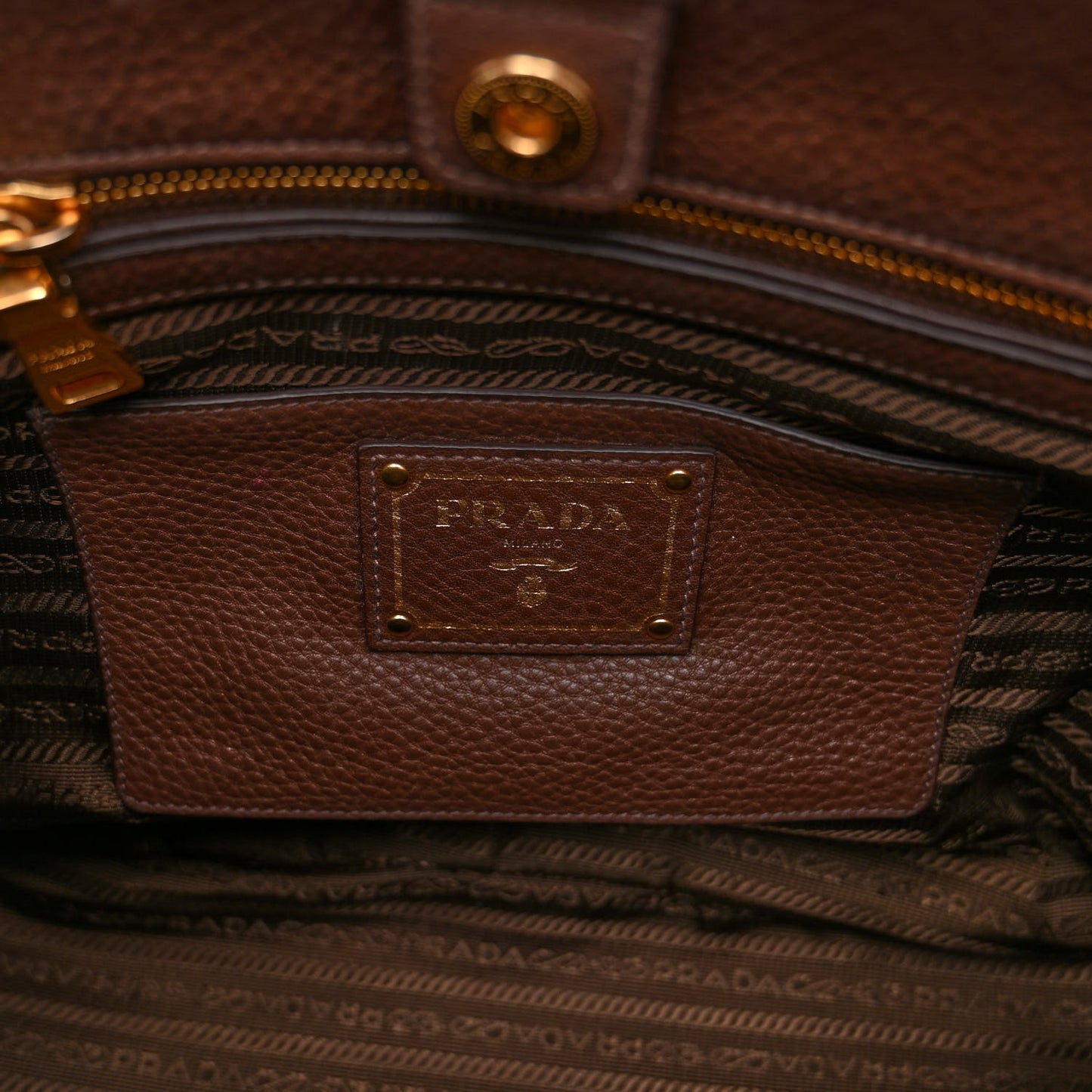 Vitello Daino Large Double Zip Tote Bruciato