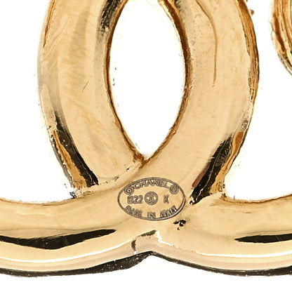 Chanel Crystal Wheat CC Earrings Gold 4 of 4