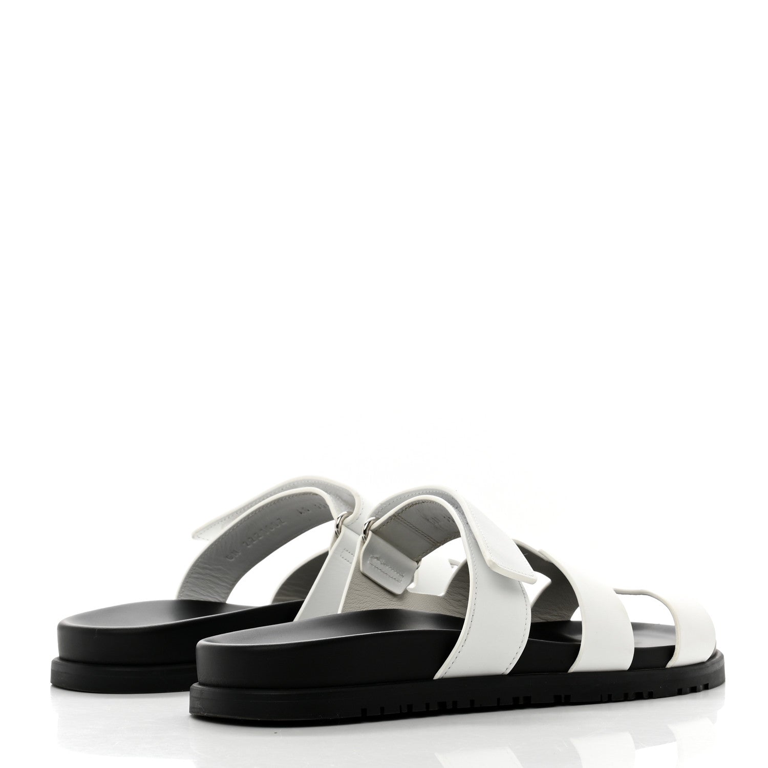 Hermes Calfskin Womens Chypre Sandals 40 White 4 of 10