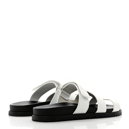 Hermes Calfskin Womens Chypre Sandals 40 White 4 of 10