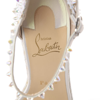 Christian Louboutin Nappa Madmonica 120 Wedge Sandals 40 White 6 of 7