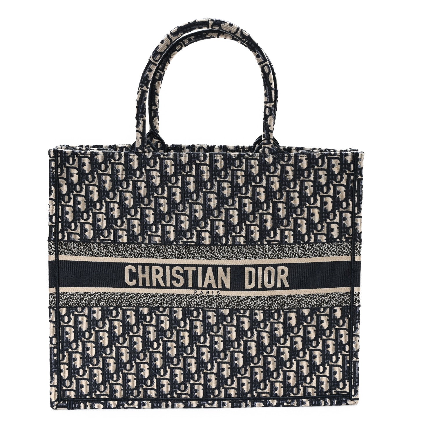 Christian Dior Oblique Large Book Tote Blue Multicolor 1 of 10
