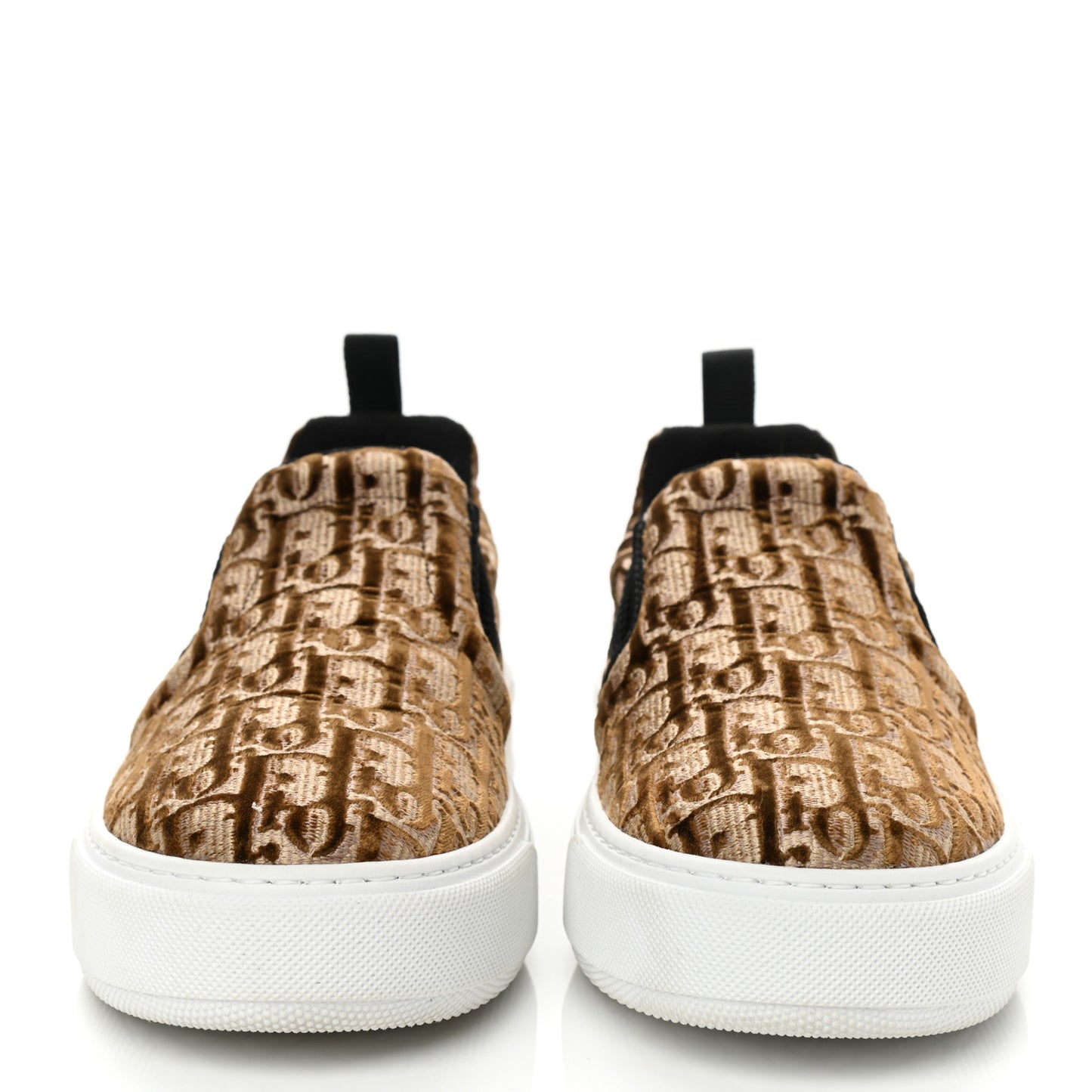Velvet Oblique Womens Solar Slip On Sneakers 38 Bronze