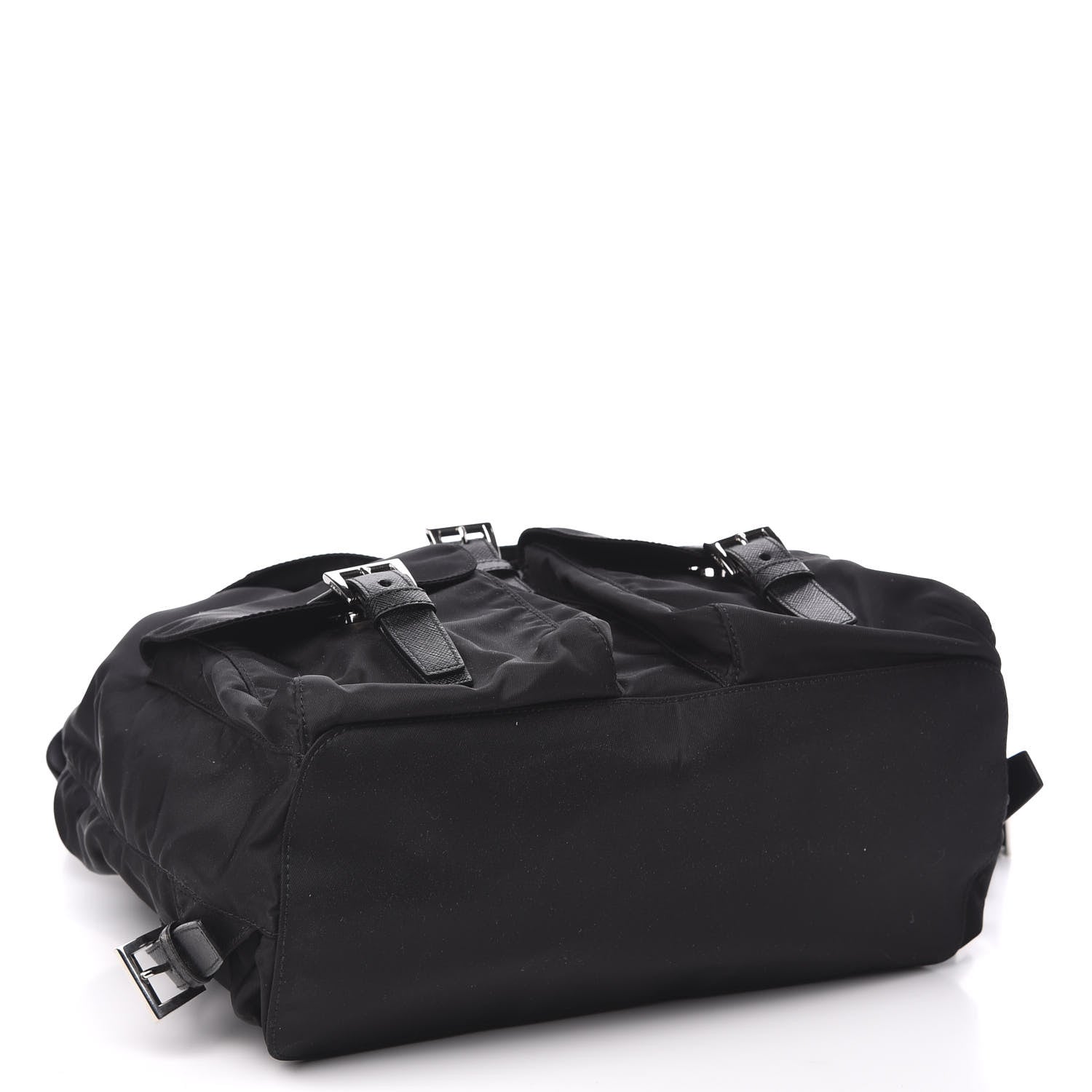 Prada Tessuto Nylon Saffiano Medium Backpack Black 3 of 8