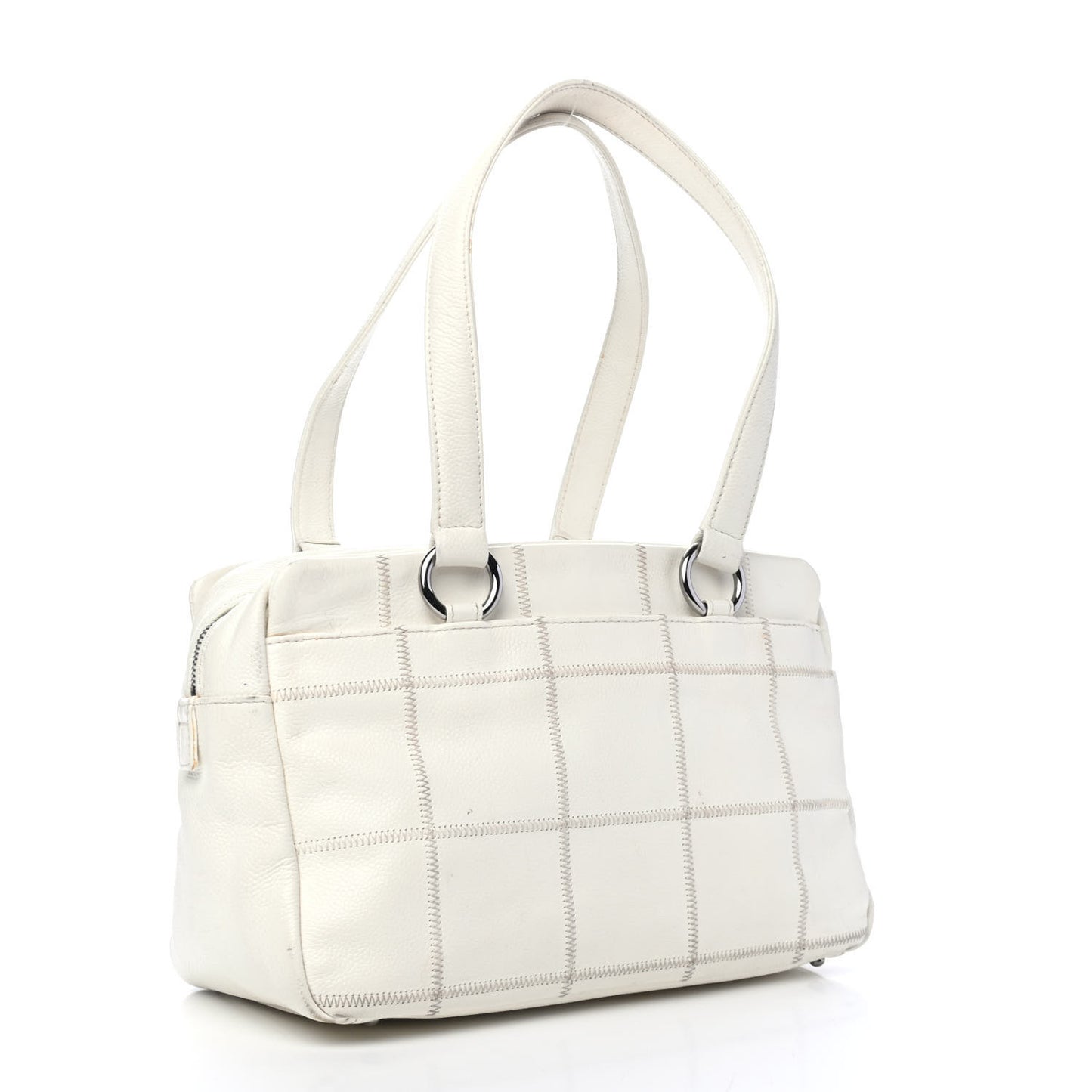 Caviar Square Stitched Bowler White