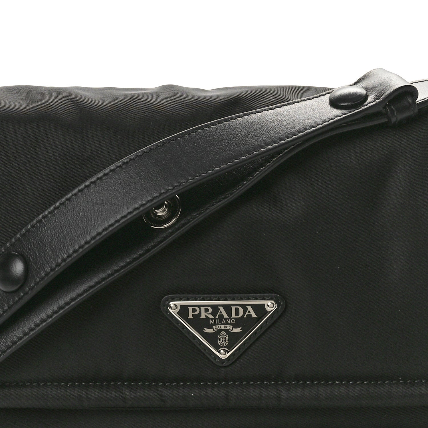 Prada Re-Nylon Vitello Padded Small Flap Shoulder Bag Black 8 of 10