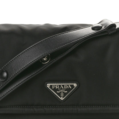 Prada Re-Nylon Vitello Padded Small Flap Shoulder Bag Black 8 of 10