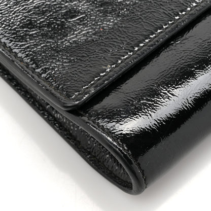 Saint Laurent Textured Patent Monogram Large Belle De Jour Clutch Black 5 of 11