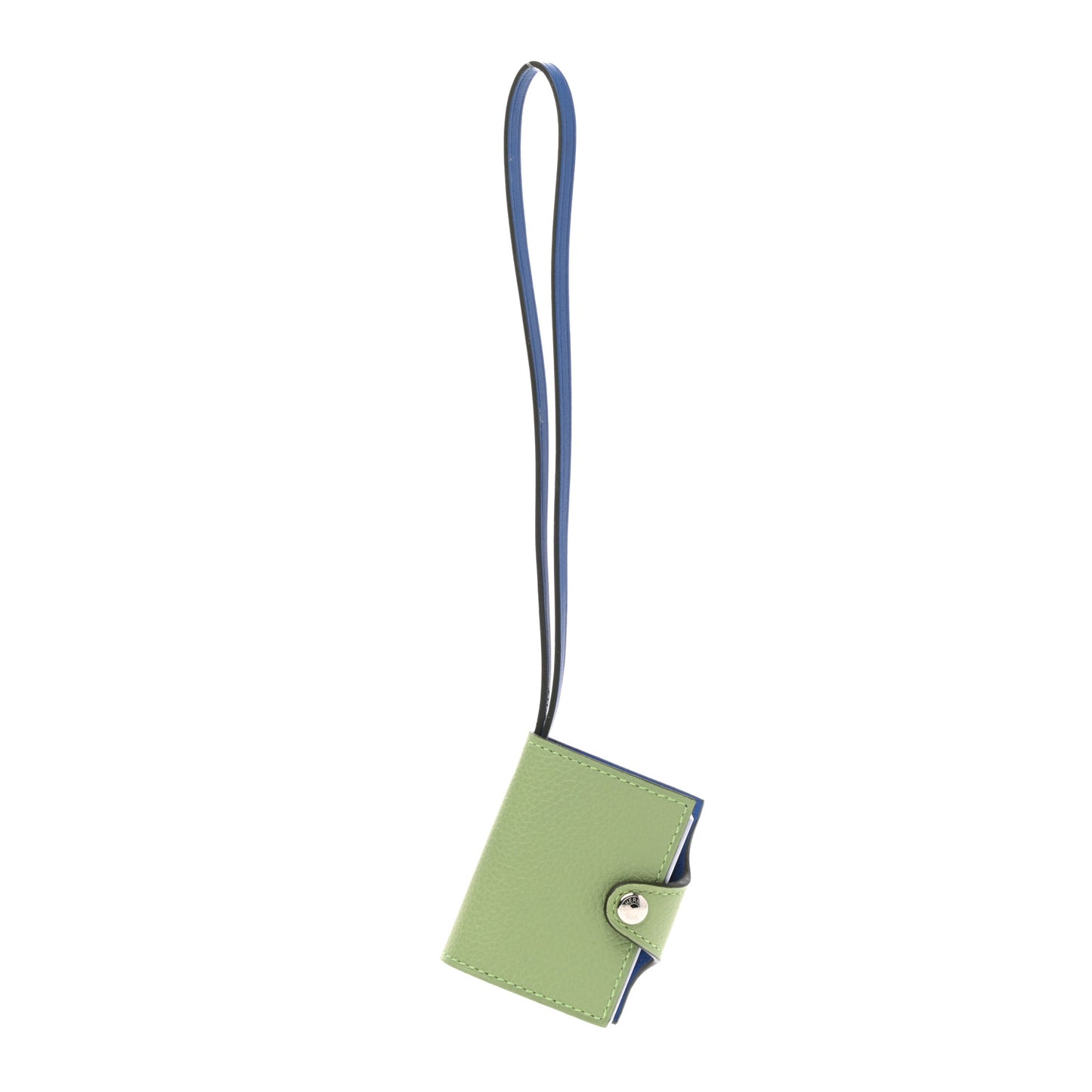 Evercolor Swift Verso Ulysse Nano Bag Charm Vert Criquet Bleu France