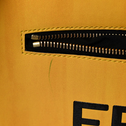 Fendi Vitello Fluffy Logo Fendi Pack Backpack Yellow Box Black 12 of 12