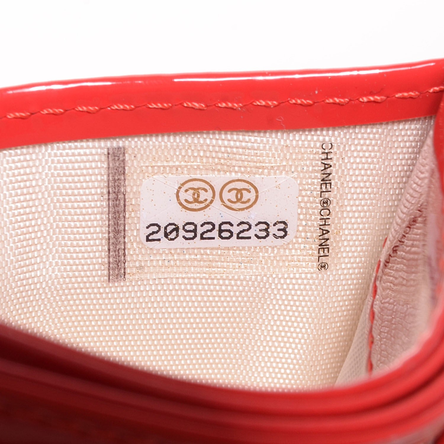 Chanel Patent Chevron Card Holder Red 8 of 8