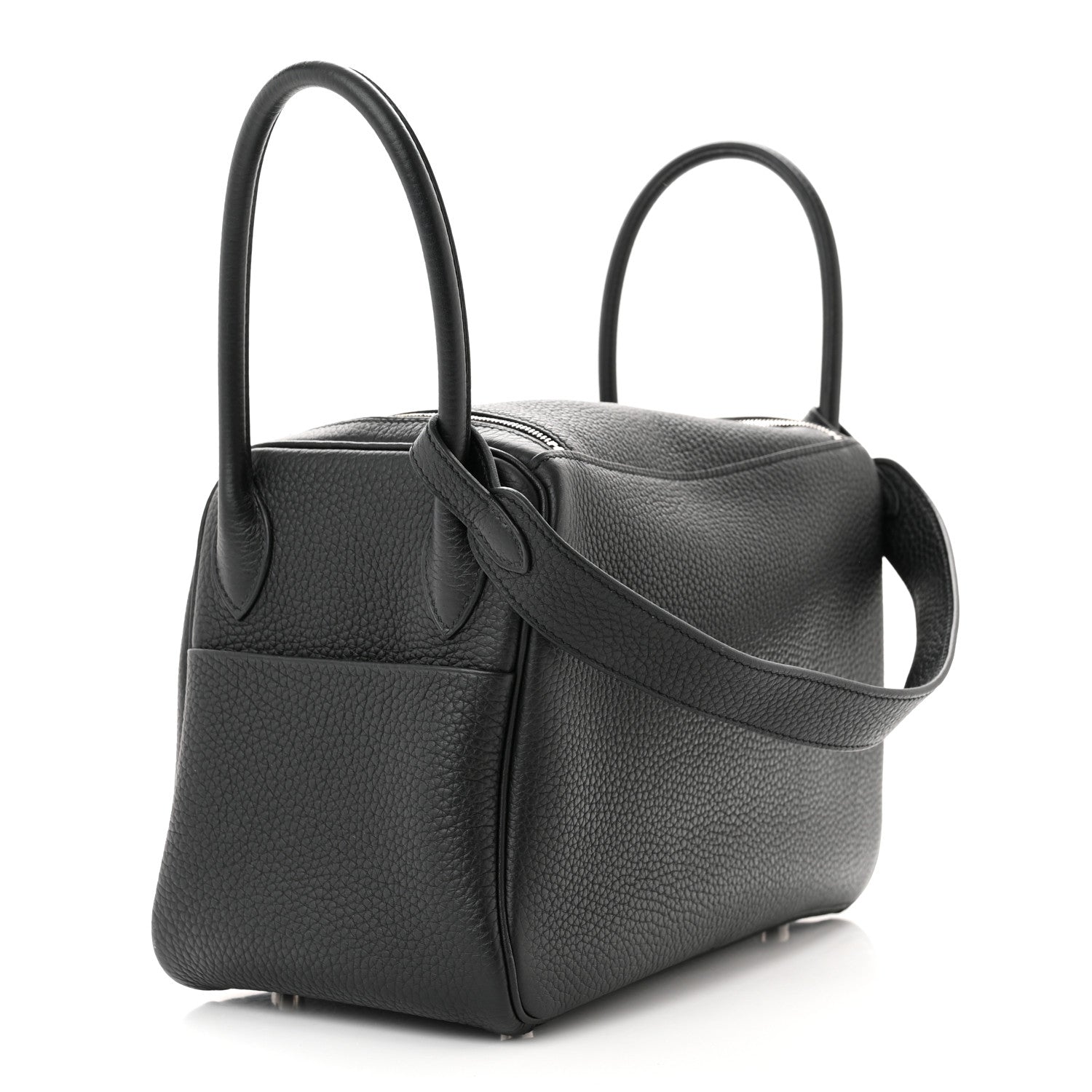 Hermes Taurillon Clemence Lindy 26 Black 3 of 12